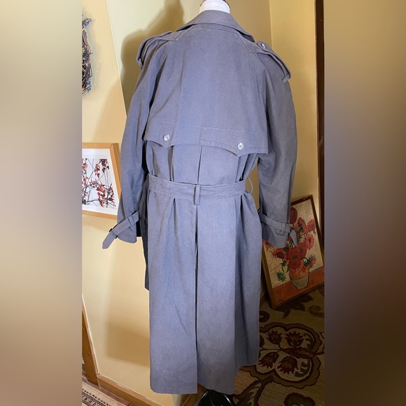 CERRUTI 1881 Paris Trenchcoat Man Size 48EU 52” Chest Gunmetal Gray Textured NWT - Picture 9 of 16